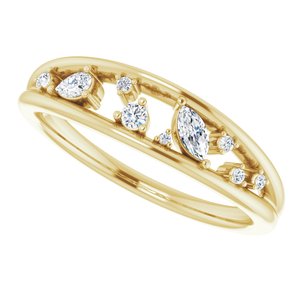 14K Yellow 1/6 CTW Diamond Negative Space Ring - BN & CO JEWELRY