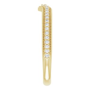 14K Yellow 1/8 CTW Diamond Matching Band - BN & CO JEWELRY