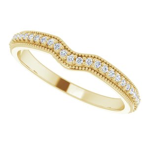 14K Yellow 1/8 CTW Diamond Matching Band - BN & CO JEWELRY
