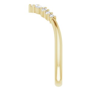 14K Yellow 1/5 CTW Lab-Grown Diamond Contour Band - BN & CO JEWELRY