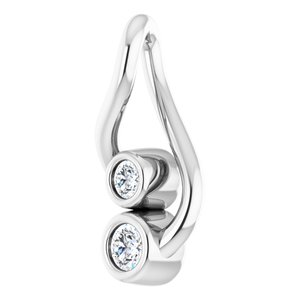 14K White .07 CTW Natural Diamond Hold You ForeverÂ® Pendant - BN & CO JEWELRY