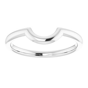 14K White 6 mm Contour Band - BN & CO JEWELRY