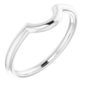 14K White 6 mm Contour Band - BN & CO JEWELRY