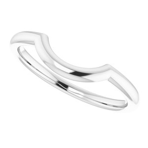 14K White 8.6 mm Contour Band - BN & CO JEWELRY
