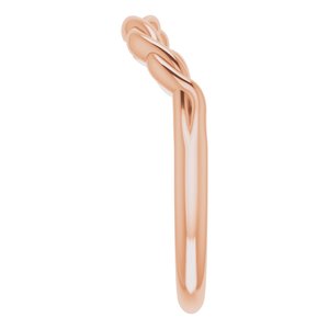 14K Rose Twisted Contour Band - BN & CO JEWELRY
