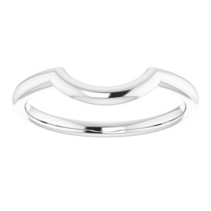 14K White 8.6 mm Contour Band - BN & CO JEWELRY
