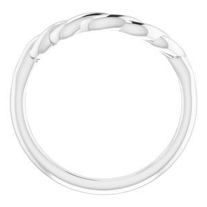14K White Twisted Contour Band - BN & CO JEWELRY