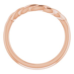 14K Rose Twisted Contour Band - BN & CO JEWELRY