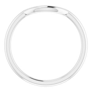 14K White 8.6 mm Contour Band - BN & CO JEWELRY