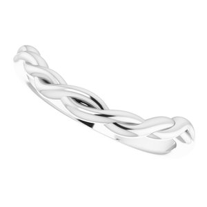 14K White Twisted Contour Band - BN & CO JEWELRY