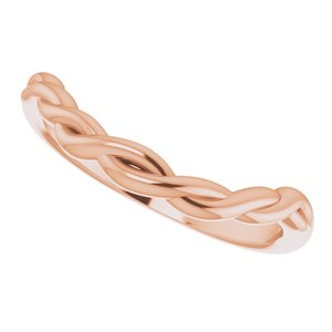 14K Rose Twisted Contour Band - BN & CO JEWELRY