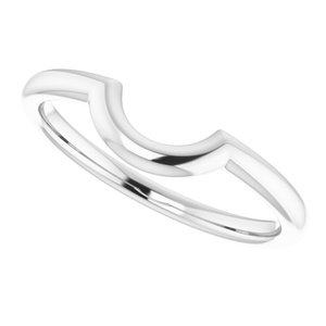 14K White 6 mm Contour Band - BN & CO JEWELRY