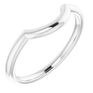 14K White 8.6 mm Contour Band - BN & CO JEWELRY