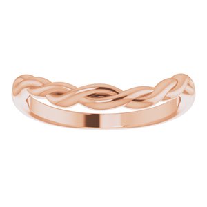 14K Rose Twisted Contour Band - BN & CO JEWELRY