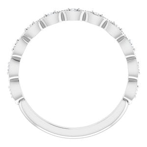 14K White .07 CTW Natural Diamond Anniversary Band - BN & CO JEWELRY