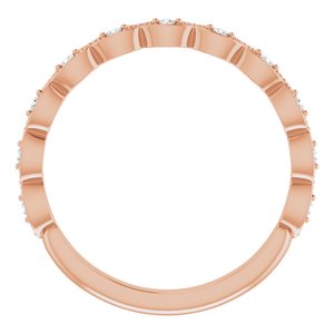 14K Rose .07 CTW Natural Diamond Anniversary Band - BN & CO JEWELRY