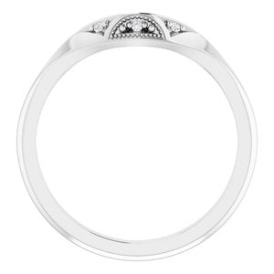 14K White .01 CTW Natural Diamond Matching Band - BN & CO JEWELRY