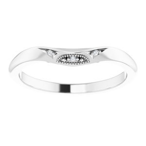 14K White .01 CTW Natural Diamond Matching Band - BN & CO JEWELRY