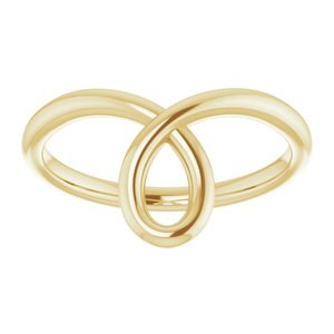 14K Yellow Looped Bypass Ring - BN & CO JEWELRY