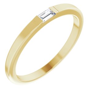 14K Yellow 1/10 CT Diamond Stackable Ring Size 7 - BN & CO JEWELRY