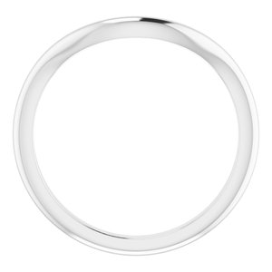 14K White 8 mm Round Wedding Band - BN & CO JEWELRY