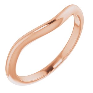 14K Rose 7x5 mm Oval Wedding Band - BN & CO JEWELRY