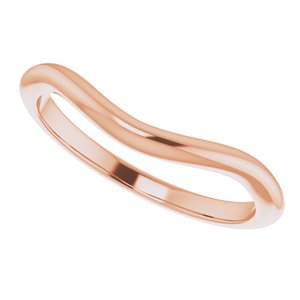 14K Rose 7x5 mm Oval Wedding Band - BN & CO JEWELRY