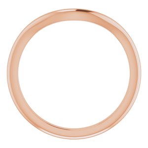 14K Rose 7x5 mm Oval Wedding Band - BN & CO JEWELRY