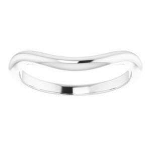 14K White 8 mm Round Wedding Band - BN & CO JEWELRY