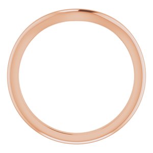 10K Rose 6x4 mm Oval Wedding Band - BN & CO JEWELRY