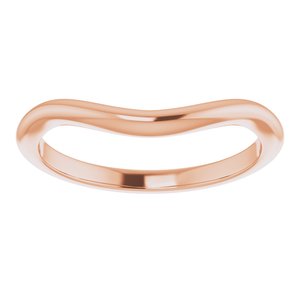 14K Rose 7x5 mm Oval Wedding Band - BN & CO JEWELRY