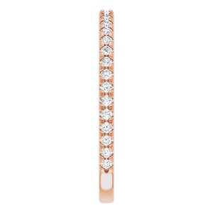 14K Rose 1/3 CTW Natural Diamond French-Set Anniversary Band - BN & CO JEWELRY