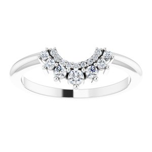 Platinum 1/6 CTW Natural Diamond Contour Band - BN & CO JEWELRY