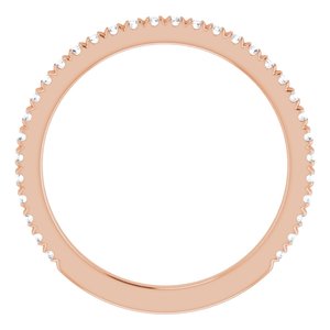 14K Rose 1/3 CTW Natural Diamond French-Set Anniversary Band - BN & CO JEWELRY