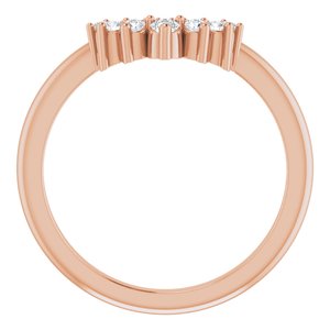 14K Rose 1/6 CTW Natural Diamond Contour Band - BN & CO JEWELRY