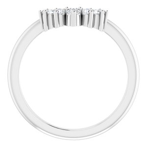 Platinum 1/6 CTW Natural Diamond Contour Band - BN & CO JEWELRY