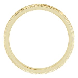 14K Yellow 3 mm Patterned Band Size 8 - BN & CO JEWELRY