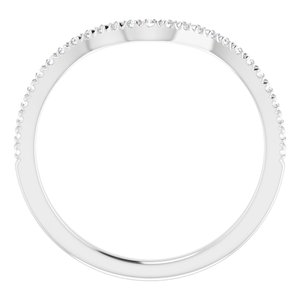 14K White 1/10 CTW Diamond French-Set Matching Band - BN & CO JEWELRY