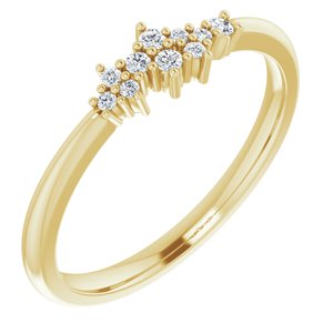 14K Yellow .08 CTW Diamond Stackable Cluster Ring - BN & CO JEWELRY