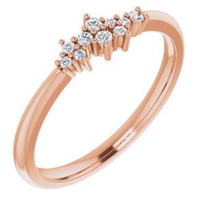 14K Rose .08 CTW Diamond Stackable Cluster Ring - BN & CO JEWELRY