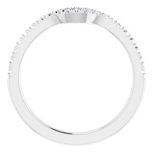 14K White 1/5 CTW Diamond French-Set Matching Band - BN & CO JEWELRY