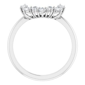 14K White 1/4 CTW Diamond Matching Band - BN & CO JEWELRY