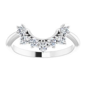 14K White 1/4 CTW Diamond Matching Band - BN & CO JEWELRY