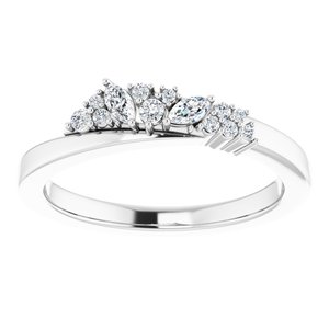 14K White 1/5 CTW Diamond Scattered Ring - BN & CO JEWELRY