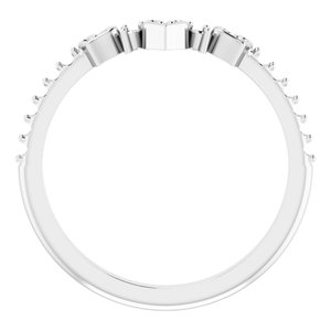 Platinum 1/6 CTW Natural Diamond Heart Contour Band - BN & CO JEWELRY