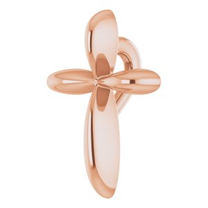 14K Rose 10x7.72 mm Cross Pendant - BN & CO JEWELRY
