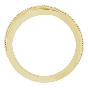 14K Yellow Beaded Criss-Cross Ring - BN & CO JEWELRY