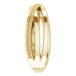14K Yellow Beaded Criss-Cross Ring - BN & CO JEWELRY