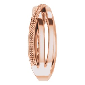 14K Rose Beaded Criss-Cross Ring - BN & CO JEWELRY