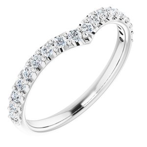 Platinum 1/3 CTW Natural Diamond Contour Band - BN & CO JEWELRY